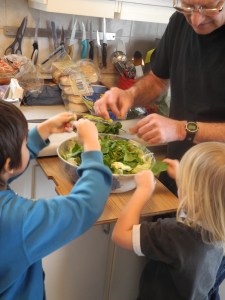 the boys loved to help Grandpa...