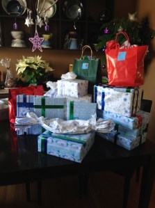 collection of gifts for Christmas...