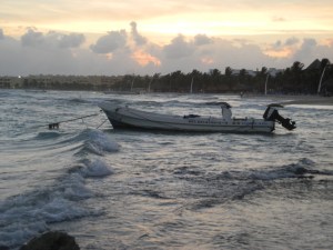 sunset on the beach...