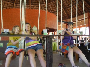 swinging at the snack bar...