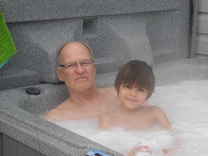 April 2011 fun in the hot tub...