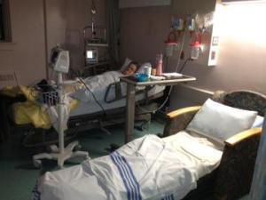 frst night at the hospital...