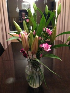 lovely flowers from my BS friends...