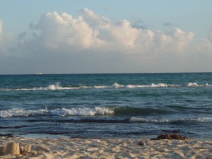 cruise ship off the beach in Mexico...