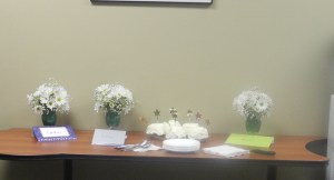 flowers for the three birthday celebrants...