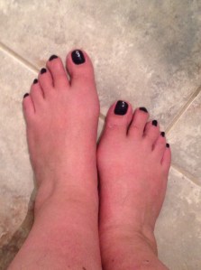 purple toes...