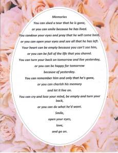 one of the cards we received...