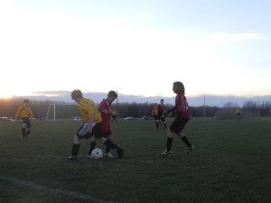 middle of the action...