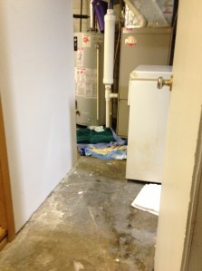 water still running to the drain...