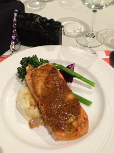 salmon with mashed potatoes and a lovely mustard sauce...