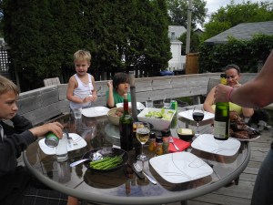 dinner on the deck...