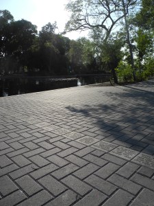 view of the Pond right next to the stones...