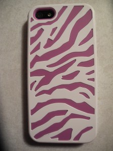 purple and white cover...