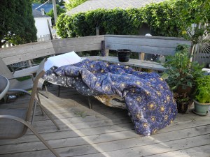 bed for the night under the stars...