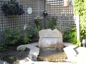 behind the waterfall...