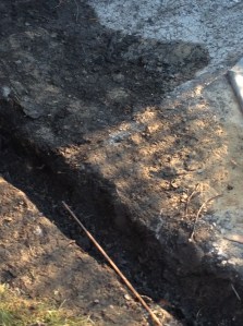 trench for edging...