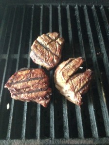 barbecued steak for my dinner...