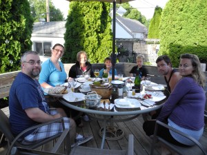 all the family together for dinner...