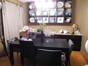 cleaning up dining room...