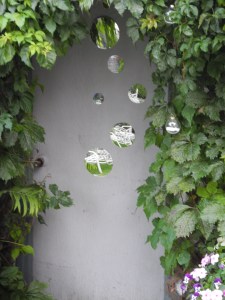 mirrors and bubbles hanging as a reminder of the party...