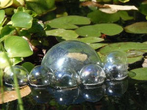 close up of floats and glass bubbles...