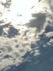 sky from the car mid morning...