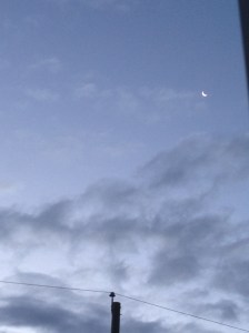 sliver of moon in the morning...