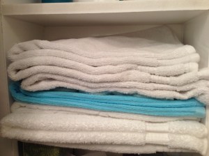 stack of clean towels...