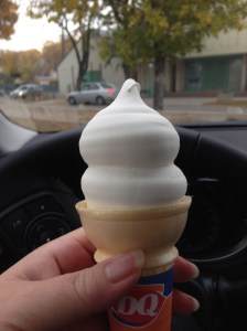 ice cream cone from Dairy Queen...