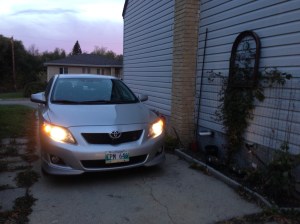 last time in the driveway...