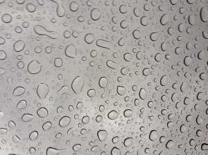 rain pattern on the moon roof...