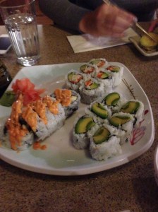 sushi rolls...
