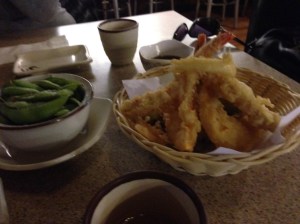 tempura and edemame...