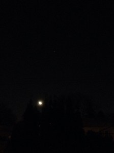 moon and planet/star tonight...