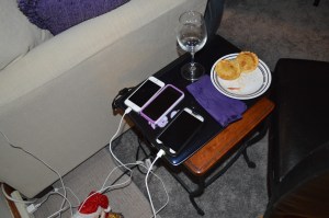 lots of electronics plugged in...