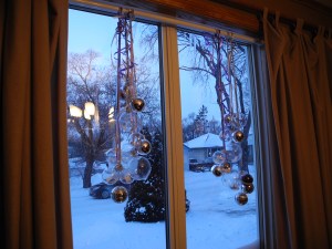 bubbles in the window...