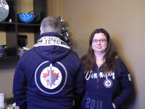 front and back of their jackets...