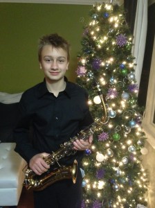 our musician with his sax...