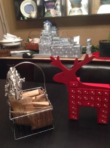 quite a stack of parcels ready for ribbons and bows...