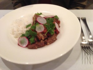curried beef and rice...