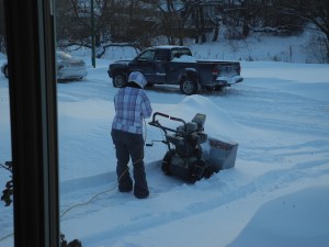 snow blower quit after one sweep...