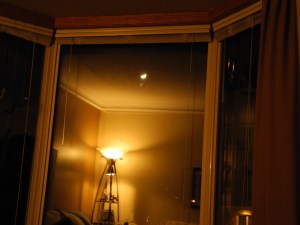 moon through the window...