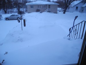 piles of snow...