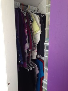 closet organized...