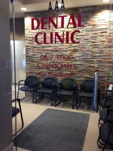 door to the dental office...