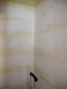 closet with holes filled in...