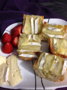 brie on garlic bread...