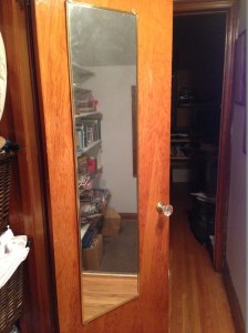 mirror on door...