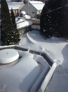 snow covering waterfall...