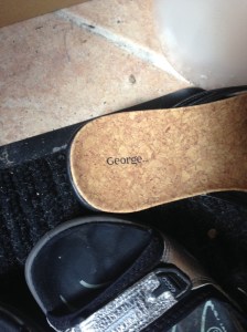 Cyndi wore these while she was here and they were just sitting at the front door...